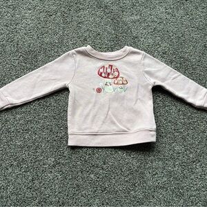 Garanimals Baby Girl Pink Mama’s Mini Mushroom Sweatshirt, Size 18 Months